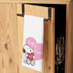 Snoopy Hugs & Kisses Tea Towel