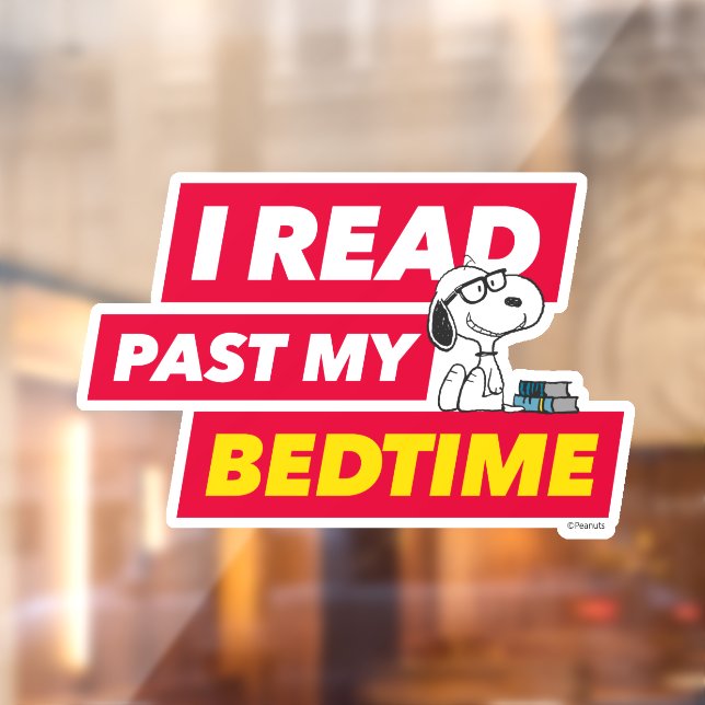Snoopy "I Read Past My Bedtime" (Sheet 2)