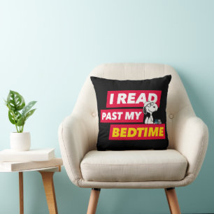 Snoopy "I Read Past My Bedtime" Cushion
