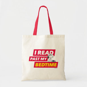 Snoopy "I Read Past My Bedtime" Tote Bag
