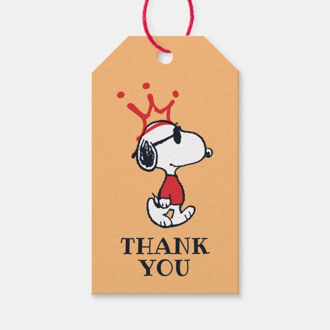 Snoopy - Joe Cool Crown Gift Tags (Front)