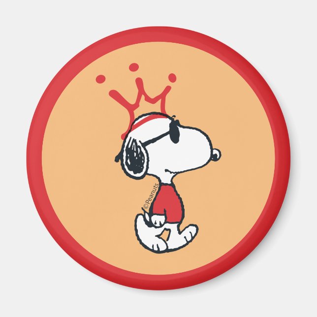 Snoopy - Joe Cool Crown Magnet (Front)