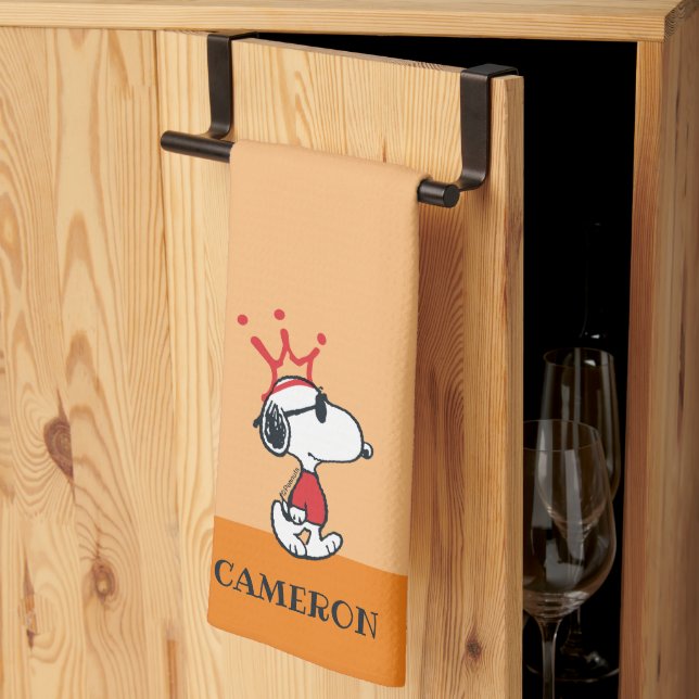 Snoopy - Joe Cool Crown Tea Towel (Thirds Fold)