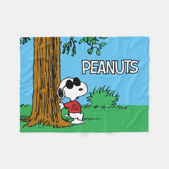 Snoopy "Joe Cool" Standing Fleece Blanket (Front (Horizontal))