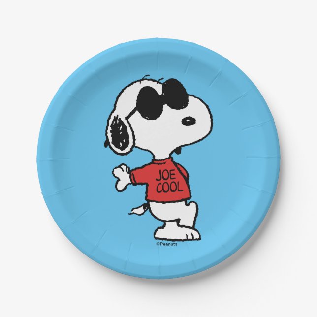 Snoopy "Joe Cool" Standing Paper Plate (Front)