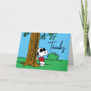 Snoopy "Joe Cool" Standing   Thank You Card