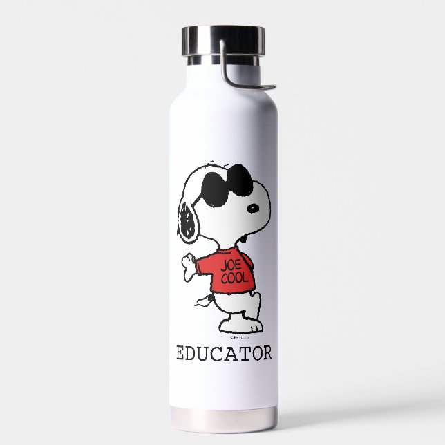 Snoopy "Joe Cool" Teacher Water Bottle (Left)