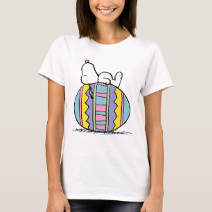 Snoopy Laying on Easter Egg  T-Shirt