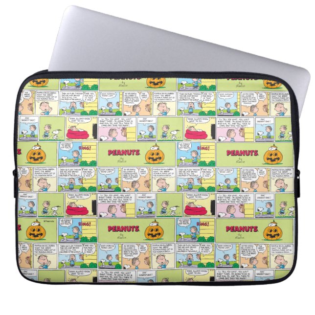 Snoopy & Linus | The Great Pumpkin News Laptop Sleeve (Front)