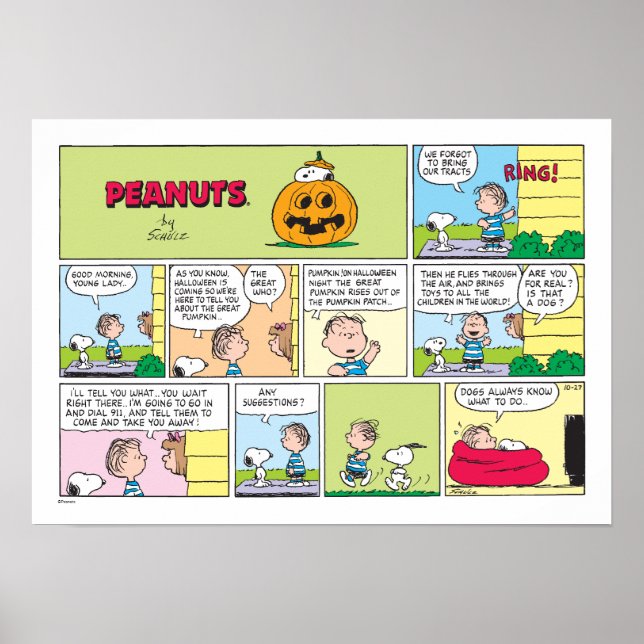 Snoopy & Linus | The Great Pumpkin News Poster (Front)