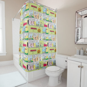 Snoopy & Linus   The Great Pumpkin News Shower Curtain