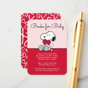 Snoopy Little Sweetheart Baby Shower Enclosure Card
