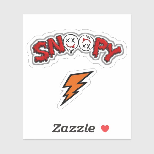 SnOOpY Motorcycle Sticker (Sheet)