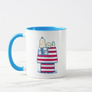 Snoopy on 4th of July Dog House Mug