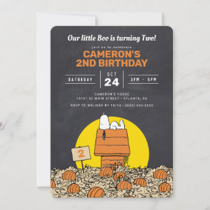 Snoopy   Our Little Boo is Turning Two Invitation