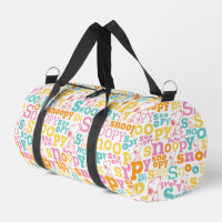 Snoopy Pastel Text Pattern