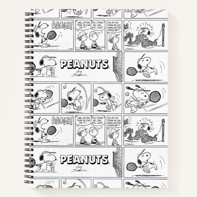 Snoopy Plays Tennis Notebook (Front)