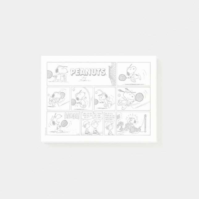 Snoopy Plays Tennis Post-it Notes (Front)