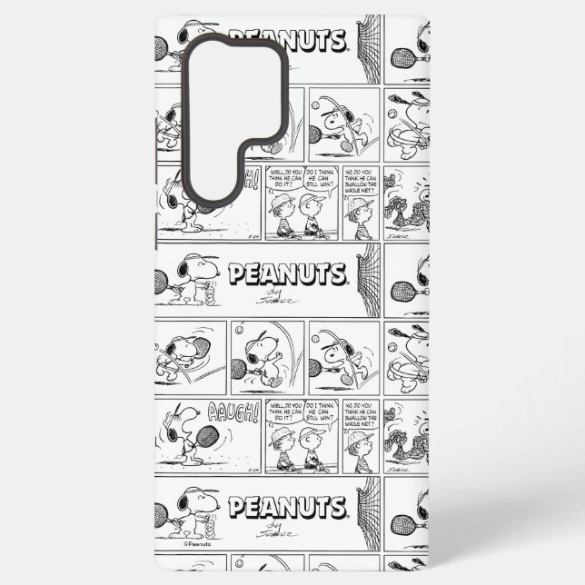 Snoopy Plays Tennis Samsung Galaxy S22 Ultra Case (Back)