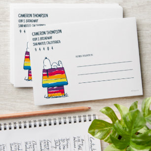 Snoopy   Rainbow Dog House Envelope