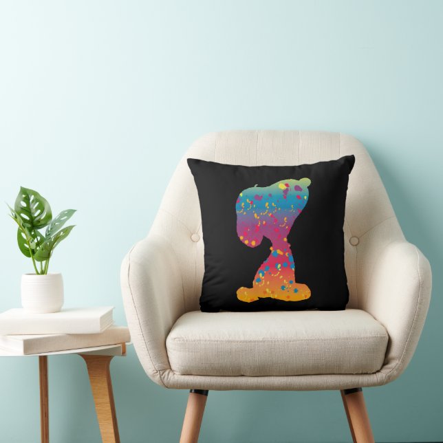 Snoopy Rainbow Graffiti Silhouette Cushion (Chair)