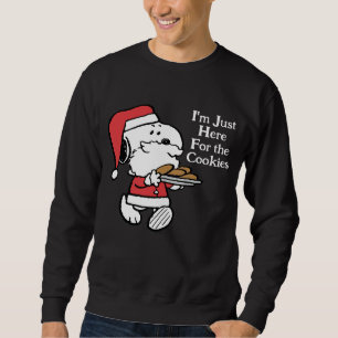 Snoopy Santa   I'm Just Here for the Cookies Sweatshirt