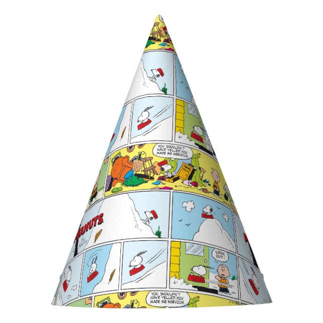 Snoopy Sled Riding Food Dish Party Hat (Front)