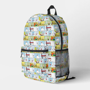 Snoopy Sled Riding Food Dish Printed Backpack