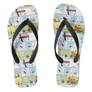 Snoopy Sled Riding Food Dish Thongs
