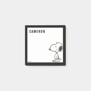 Snoopy Smile Giggle Laugh   Add Your Name Post-it Notes