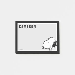 Snoopy Smile Giggle Laugh   Add Your Name Post-it Notes