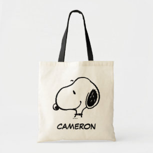 Snoopy Smile Giggle Laugh   Add Your Name Tote Bag