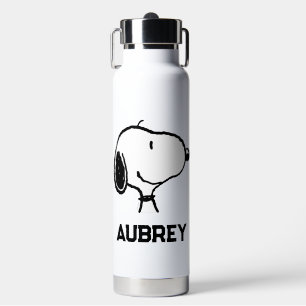 Snoopy Smile Giggle Laugh Add Your Name Water Bottle