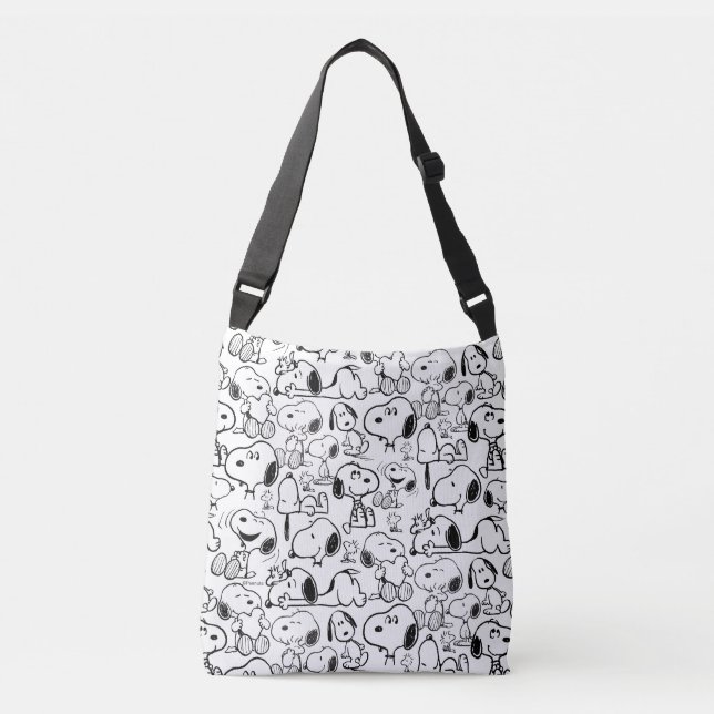 Snoopy Smile Giggle Laugh Pattern Crossbody Bag (Front)