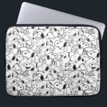 Snoopy Smile Giggle Laugh Pattern Laptop Sleeve<br><div class="desc">Take a look at this super cute design featuring Snoopy fun various poses.</div>
