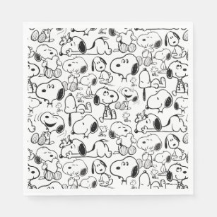 Snoopy Smile Giggle Laugh Pattern Napkin