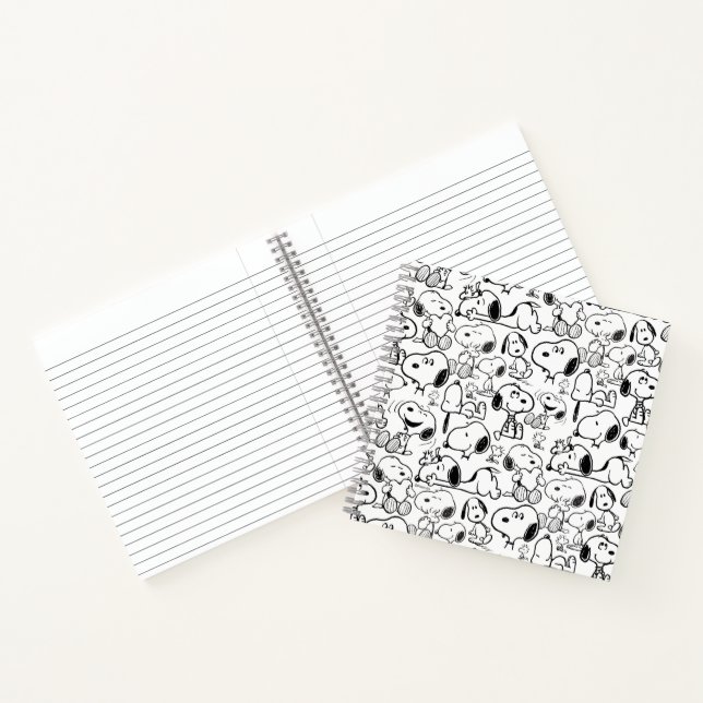 Snoopy Smile Giggle Laugh Pattern Notebook (Inside)