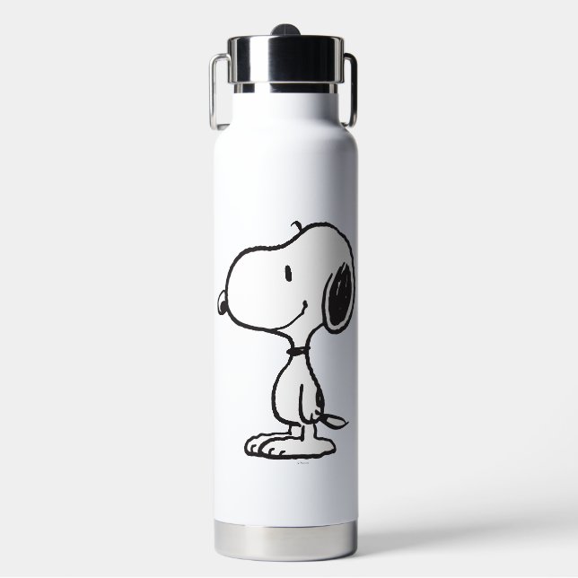 Snoopy Smile Giggle Laugh Water Bottle (Front)