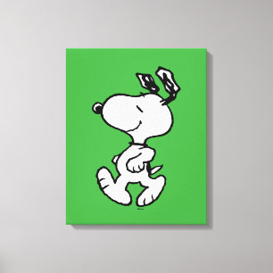 Snoopy So Sweet Flower Pattern Canvas Print