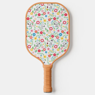 Snoopy So Sweet Flower Pattern Pickleball Paddle