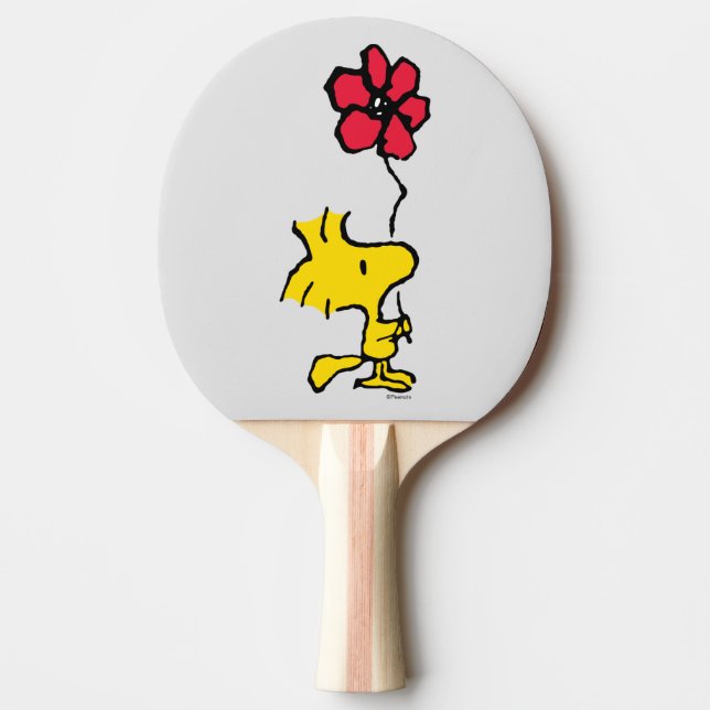 Snoopy So Sweet Flower Pattern Ping Pong Paddle (Front)