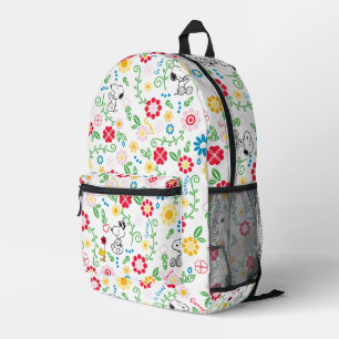 Snoopy So Sweet Flower Pattern Printed Backpack