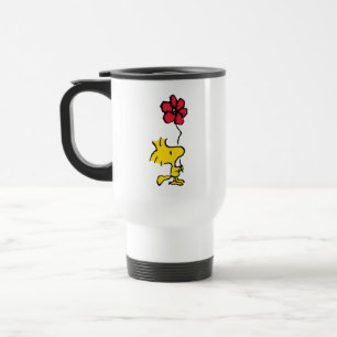 Snoopy So Sweet Flower Pattern Travel Mug