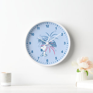 Snoopy Star Spangled Fun Clock