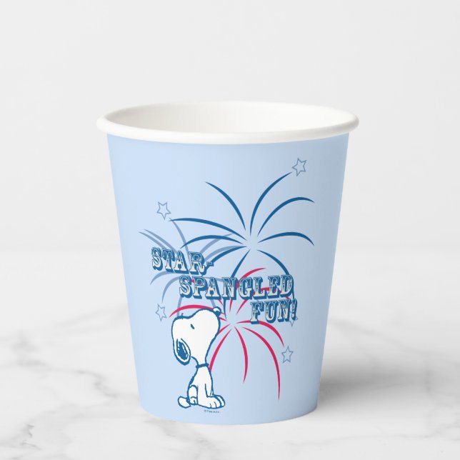 Snoopy Star Spangled Fun Paper Cups (Front)