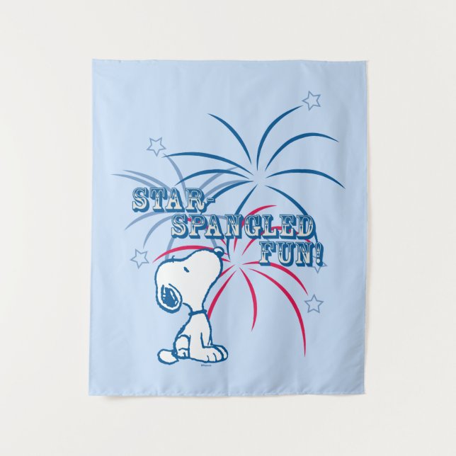 Snoopy Star Spangled Fun Tapestry (Front)