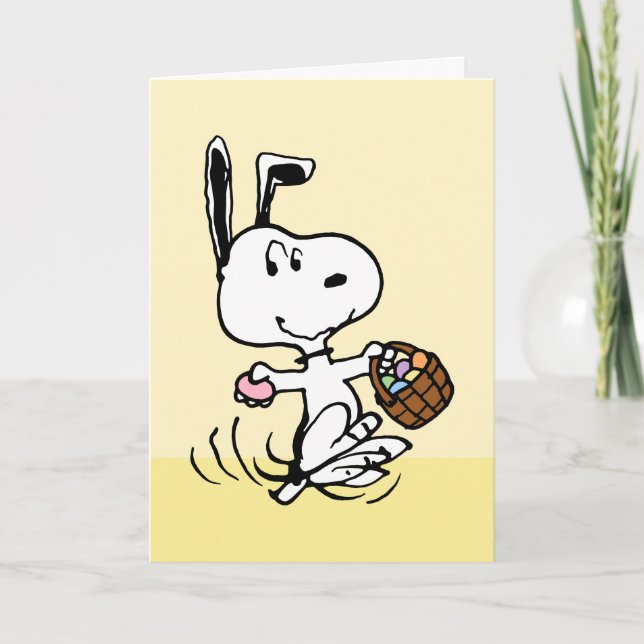 Snoopy The Easter Beagle Holiday Card (Front)