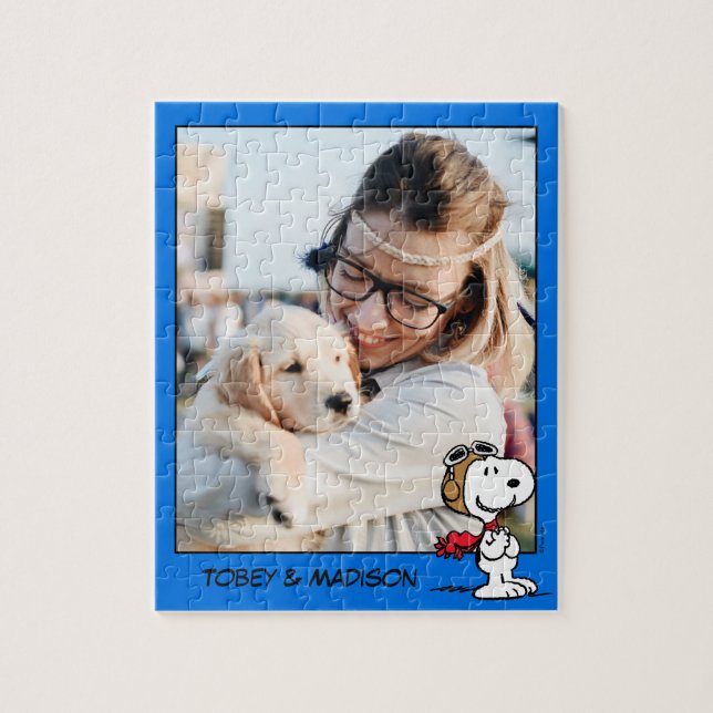 Snoopy The Flying Ace | Add Your Photo Jigsaw Puzzle (Vertical)