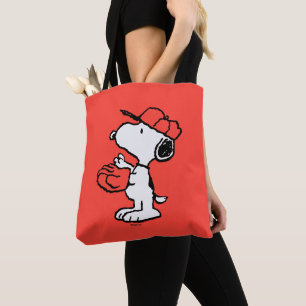 Snoopy Varsity Sports Baseball Tote Bag