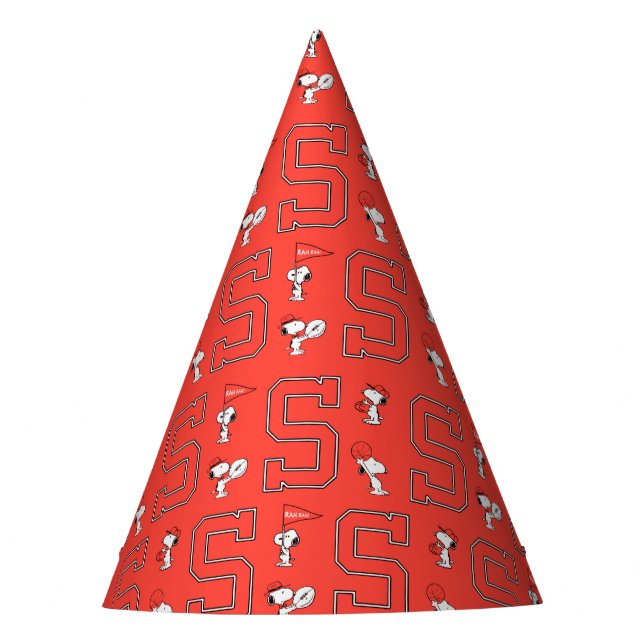 Snoopy Varsity Sports Pattern Party Hat (Front)